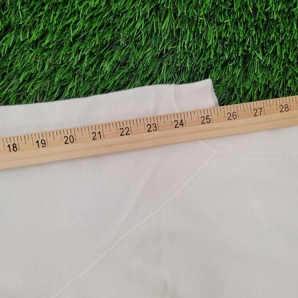 Vintage 90s Family Sports Sweatshirt Womens M 19x19 Boxy White - Picture 4 of 11